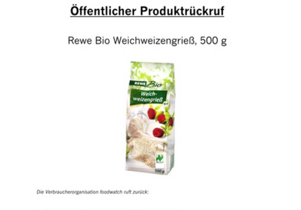 Foodwatch Recuperare eficientă pentru Rewe Bio-Weichweizengrieß datorită uleiului mineral / Știri despre sănătate